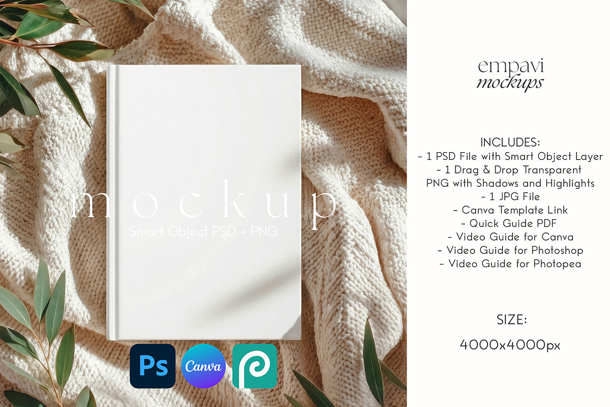 Hardcover Journal Matte Mockup, an Advertising Mockup by EmpaviMockups (Photo 1 of 7)