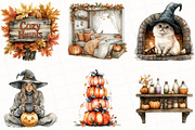 Watercolor Cozy Halloween Clipart, an Illustration by OK Design (Thumbnail 4 of 5)