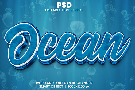 Ocean 3d Text Effect Style, a Layer Style Add-On by bdrobin