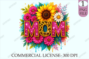 Floral Mama Png Mom Sublimation, a Graphic by designcity5