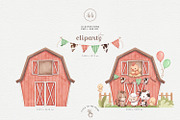 Farm Animals - Watercolor Clipart, an Animal Illustration by Gau Silva Studio (Thumbnail 3 of 8)