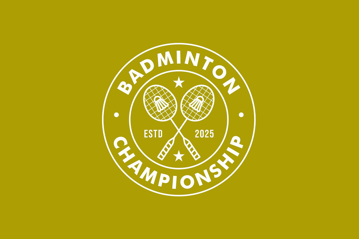 Badminton Sport Emblem Badge Logo, a Branding & Logo Template by Buqancreative (Photo 2 of 4)