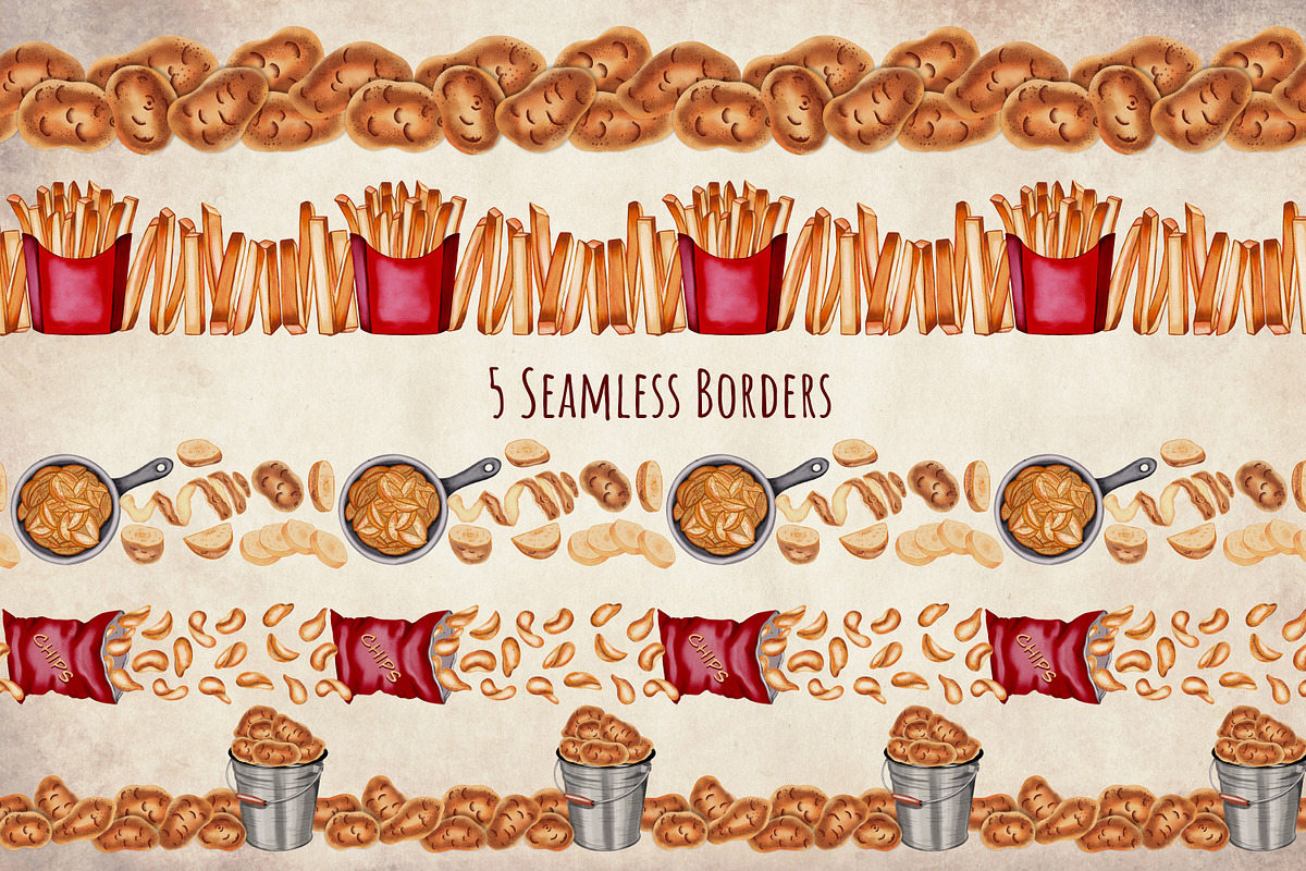 Watercolor Potato Illustration Bundl, an Illustration by Andre_Eva (Photo 9 of 11)