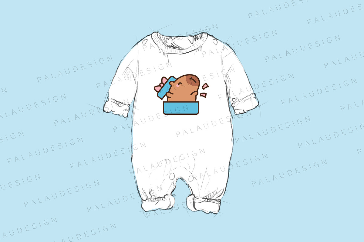 Cute Kawaii Capybara Birthday, an Animal Illustration by Palau (Photo 8 of 12)