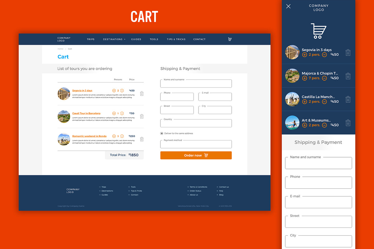 Travel Website Template - PSD & XD, a Websites & App Template by Better Be a Designer (Photo 7 of 13)