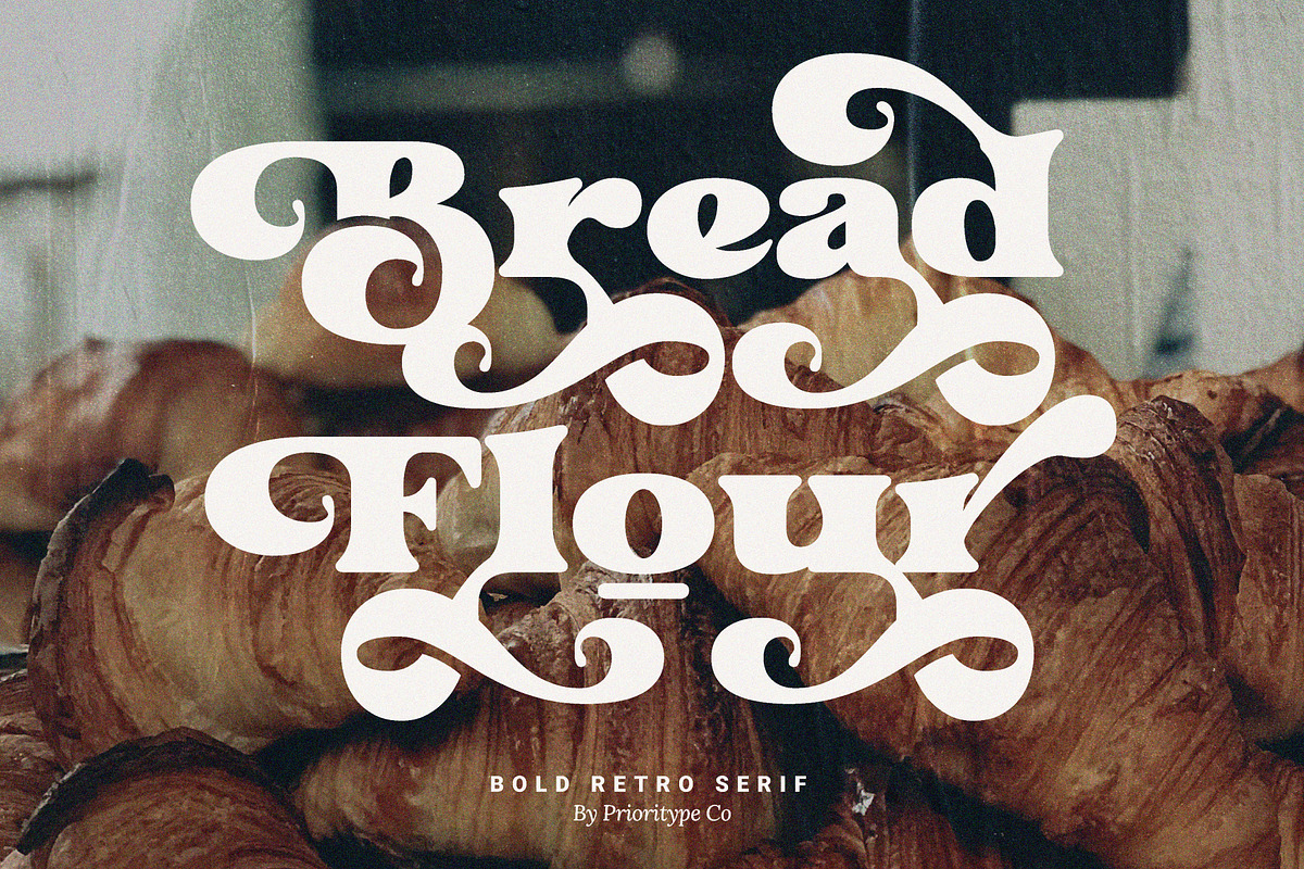 Bread Flour - Bold Retro Serif Font, a Serif Font by Prioritype Co (Photo 1 of 10)