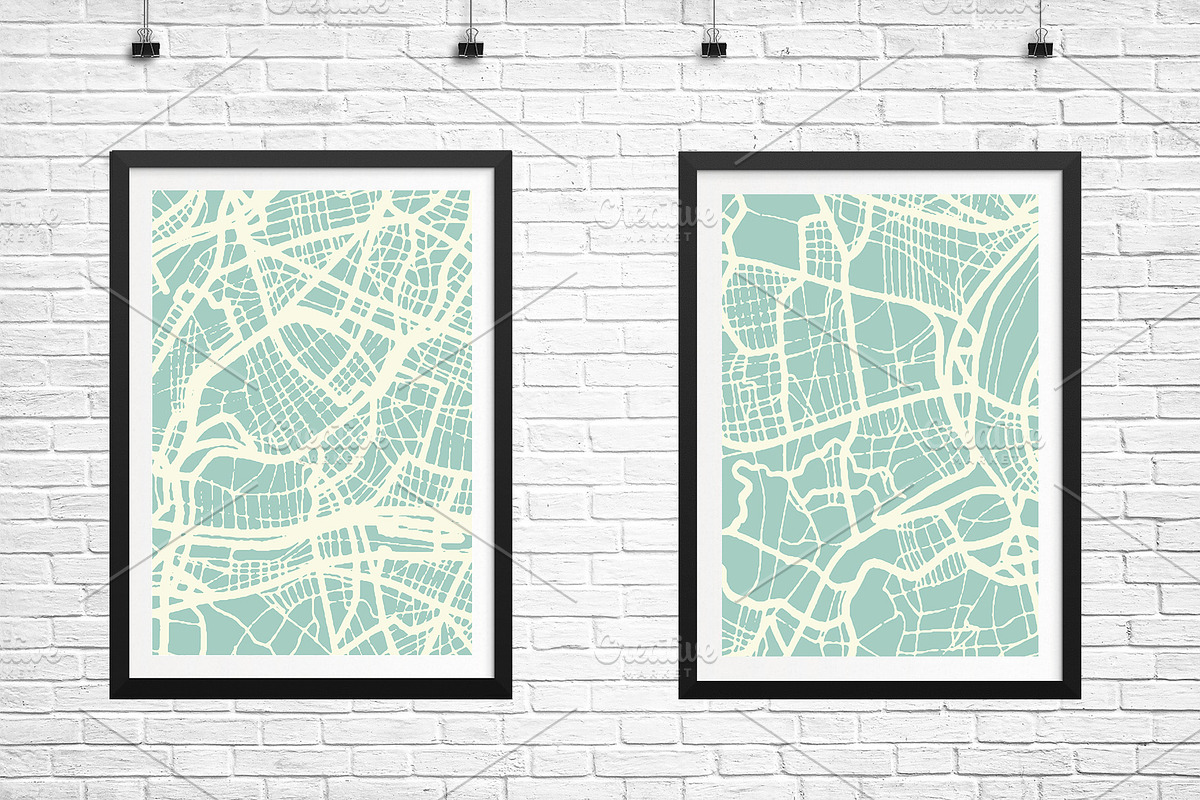 Dusseldorf Germany City Map in Retro, a Transportation Illustration by Booblgum (Photo 6 of 8)