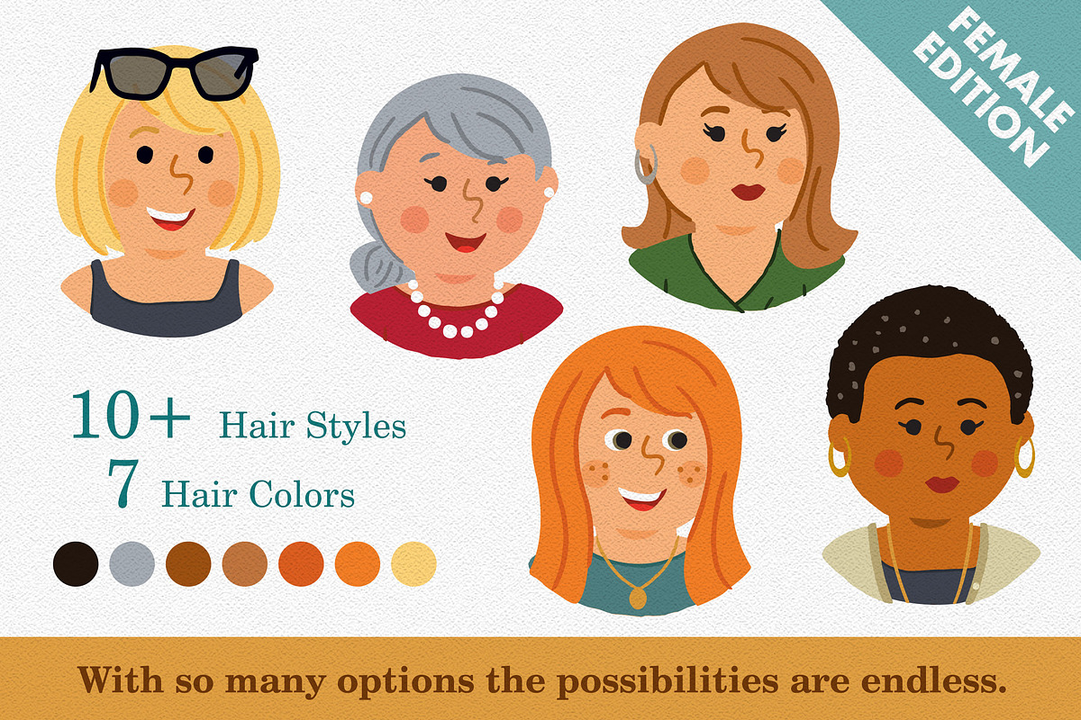 Personal Portrait Maker - FEMALE, a Person Illustration by Scott Hodges (Photo 3 of 5)
