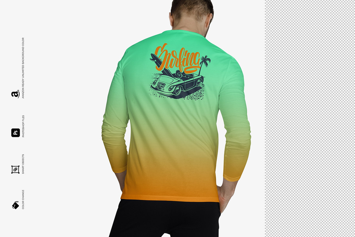 Long Sleeve T-shirt Mock-Up, a Shirt Mockup by Mock-up Store (Photo 5 of 8)