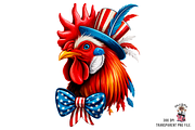 Patriotic Rooster Sublimation PNG, a Graphic by Clipart Bloom (Thumbnail 7 of 13)
