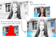 Drawing Effect Photoshop Action, an Action Add-On by Claudiu Gabriel (Thumbnail 2 of 9)