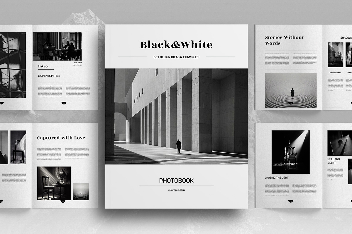Black and White Photobook Brochure, a Brochure Template by Boris Cupac (Photo 1 of 7)