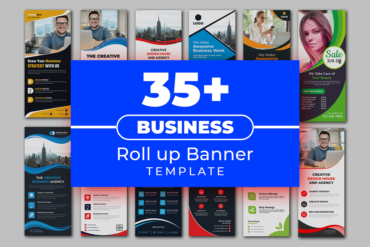 Business Roll Up Banner Template, a Flyer Template by nandinigraphics