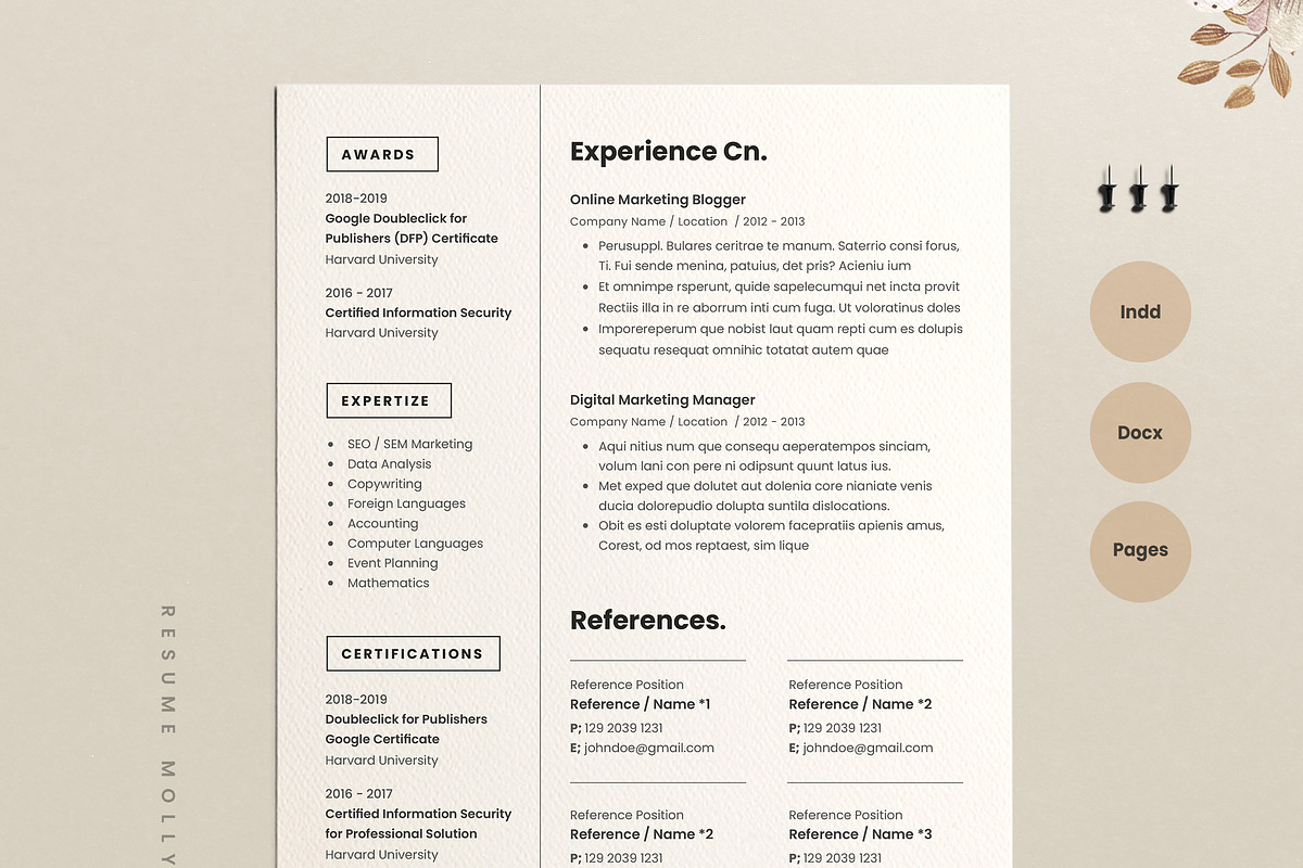 Resume Template Cv, a Resume Template by Estartshop (Photo 4 of 7)