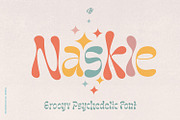 Naskle - Groovy Psychedelic Font, a Font by creativemedialab (Thumbnail 1 of 9)