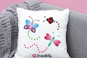 Colorful Bugs Clipart