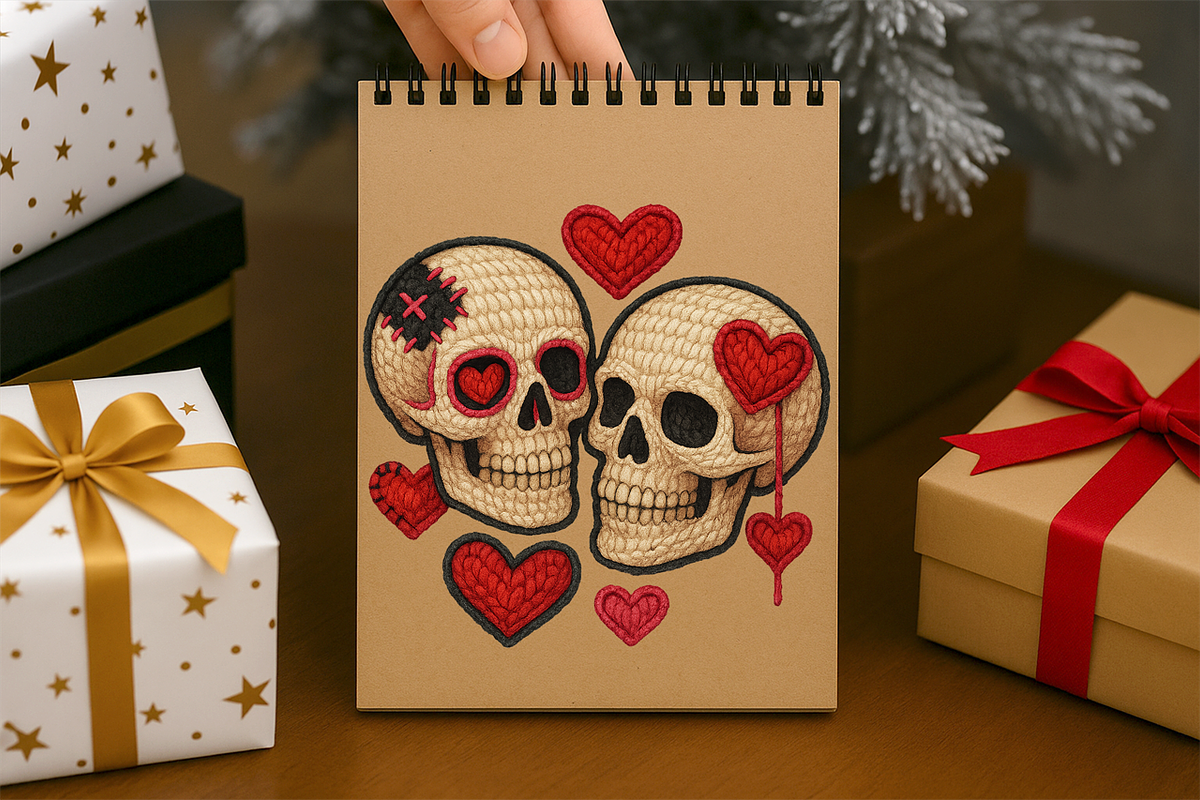 Faux Crochet Skulls PNG Spooky, an Object Illustration by Craftsbeefy (Photo 4 of 6)