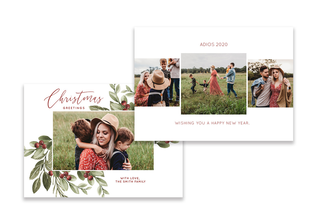 Christmas Card Template Photoshop, a Card Template by Sweet Little Muse (Photo 2 of 2)