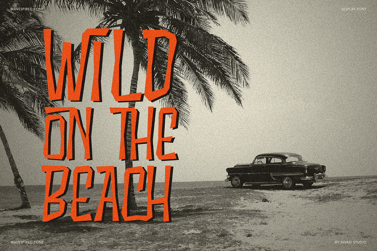 Wavespired - Display Retro, a Font by Invasi Studio (Photo 3 of 12)