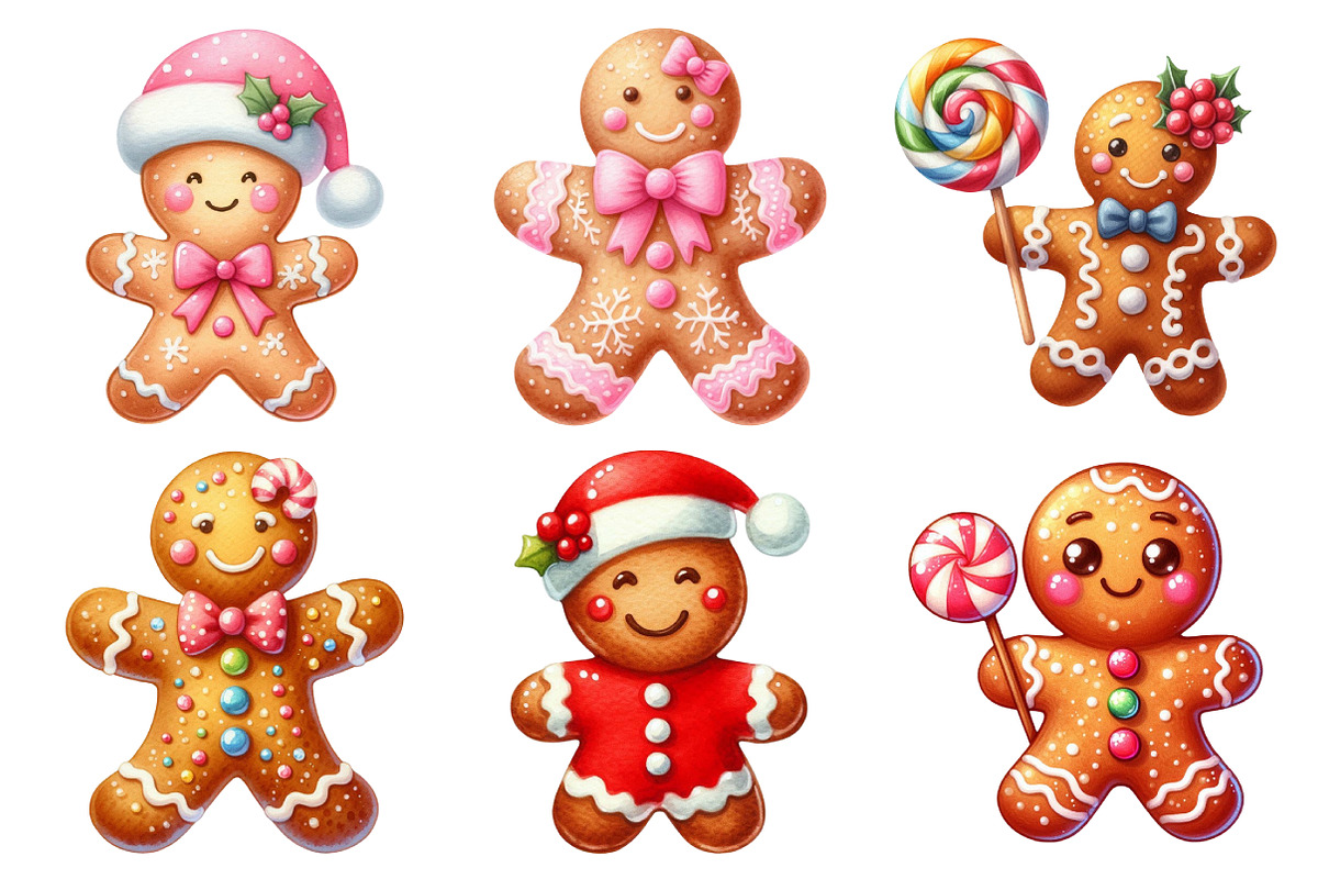 Christmas Gingerbread Man Clipart Bu, an Illustration by Daily.Designs (Photo 5 of 5)
