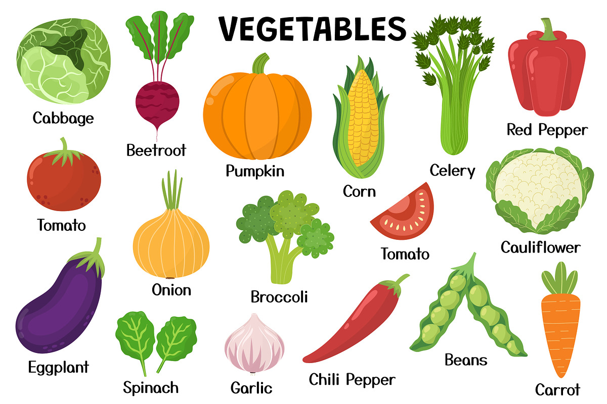 Fruits and Vegetables Clipart Bundle, an Object Graphic by Gulnara Sabirova (Photo 4 of 35)