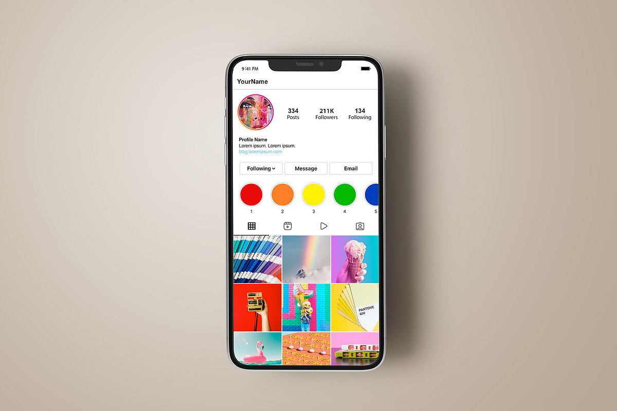 Rainbow Instagram Highlight Covers, a Social Media Template by Indie Grace Design (Photo 3 of 3)