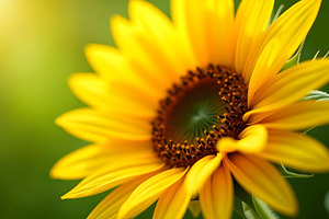Blooming Sunflower With Sharp And Vi, a Photo by LOGOCREATIVE