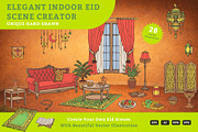 Elegant Indoor Eid Scene Creator, an Illustration by MEANDSTUDIO (Thumbnail 1 of 4)
