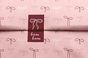 Сoquette patterns & bows, a Pattern Graphic by Cute vector (Thumbnail 5 of 7)