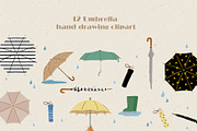 Rainy day and umbrella clip art, an Illustration by Studio Mei Design (Thumbnail 5 of 5)