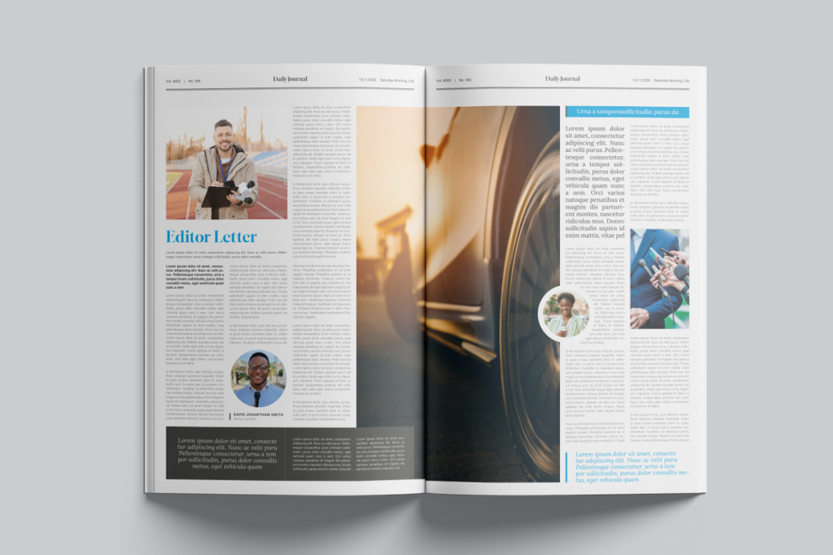 Newspaper Template | Canva, a Magazine Template by HiveArts (Photo 4 of 4)