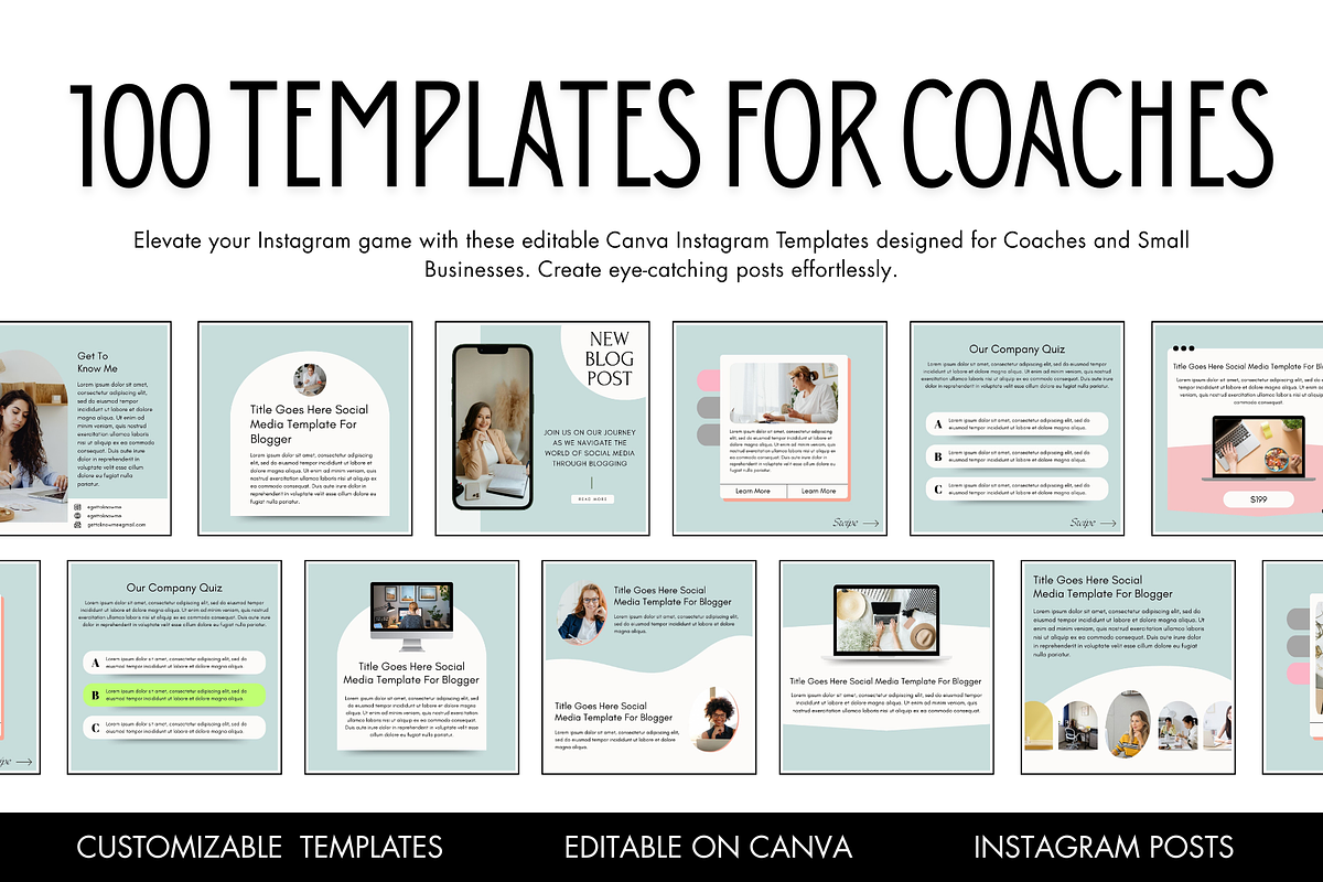 Eye-Catching Instagram Post Templates for Coaches and Entrepreneurs