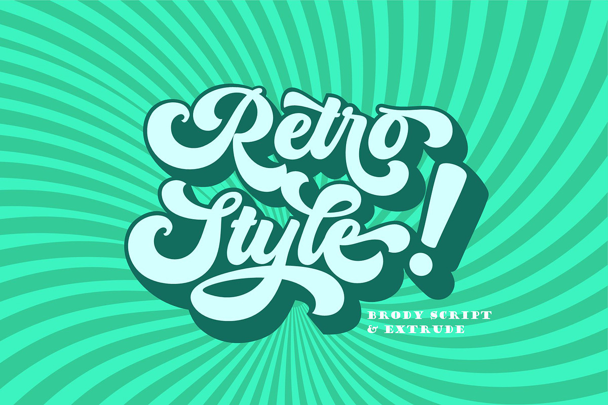 Brody Script & Extrude, a Script Font by joelmaker (Photo 5 of 15)