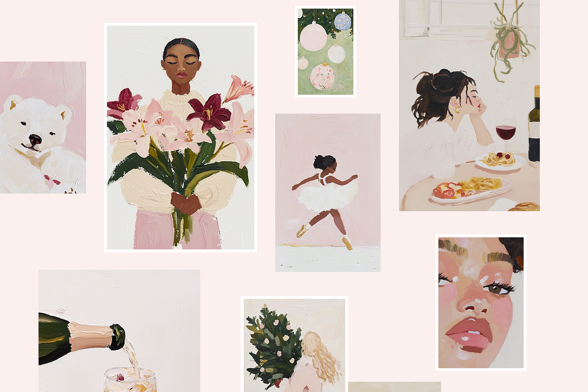 Pastel Christmas 100 Prints, a Background Graphic by Muse Artist (Photo 7 of 14)