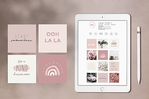 INSTAGRAM FEED QUOTES / BLUSH ROSE