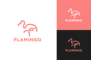 Minimalist Flamingo Logo Design, a Branding & Logo Template by zaqilogo (Thumbnail 1 of 2)