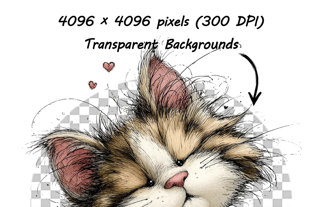 Whimsical Cat Birthday Clipart Set, an Illustration by one-touch (Photo 6 of 16)
