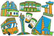 Bandung City Doodle Vector Pack, an Object Graphic by MEDZ (Thumbnail 2 of 4)