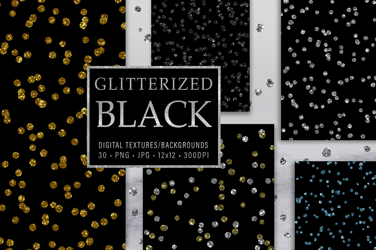 Glitterized Black, a Texture Graphic by Julie Campbell (Photo 1 of 10)