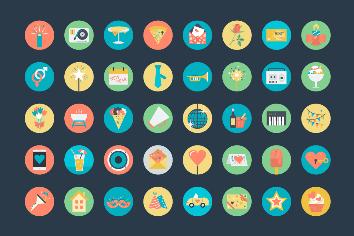 75+ Flat Celebration and Party Icons, a Duotone Icon by Vectors Market (Photo 3 of 3)