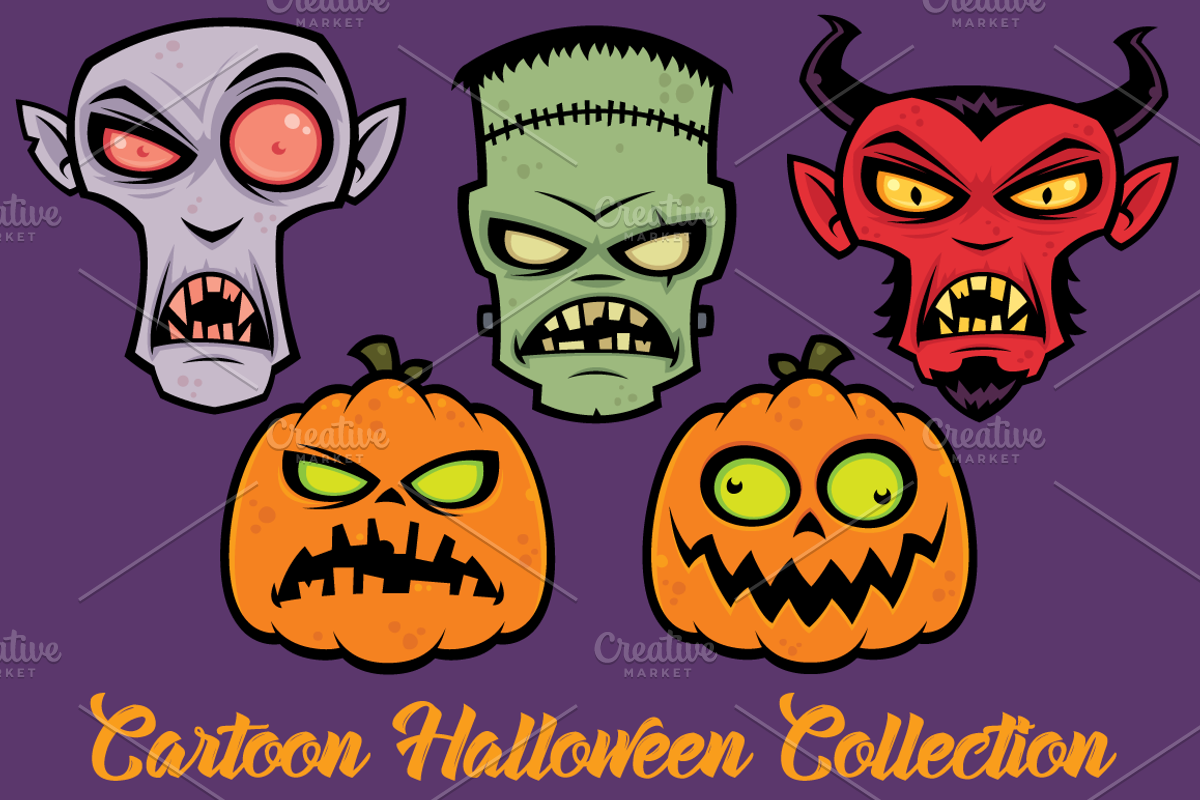 Cartoon Halloween Collection, an Illustration by Schwegel Illustration (Photo 1 of 6)