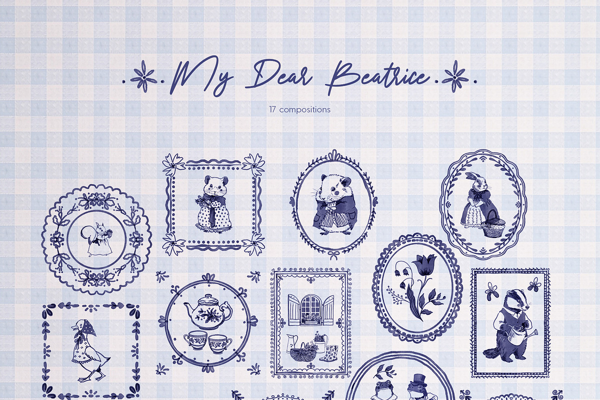 MyDear Beatrice: Vintage English set, a Decorative Illustration by ArtPavo (Photo 12 of 15)