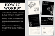 Black Wedding Invitation Template, an Invitation Template by LushBury (Thumbnail 3 of 5)