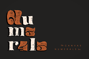 Canvas Numerals, a Texture Illustration by Steph & Stuff