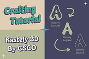 Rastely 3D, a Handwritten Font by Craft Supply Co. (Thumbnail 6 of 8)
