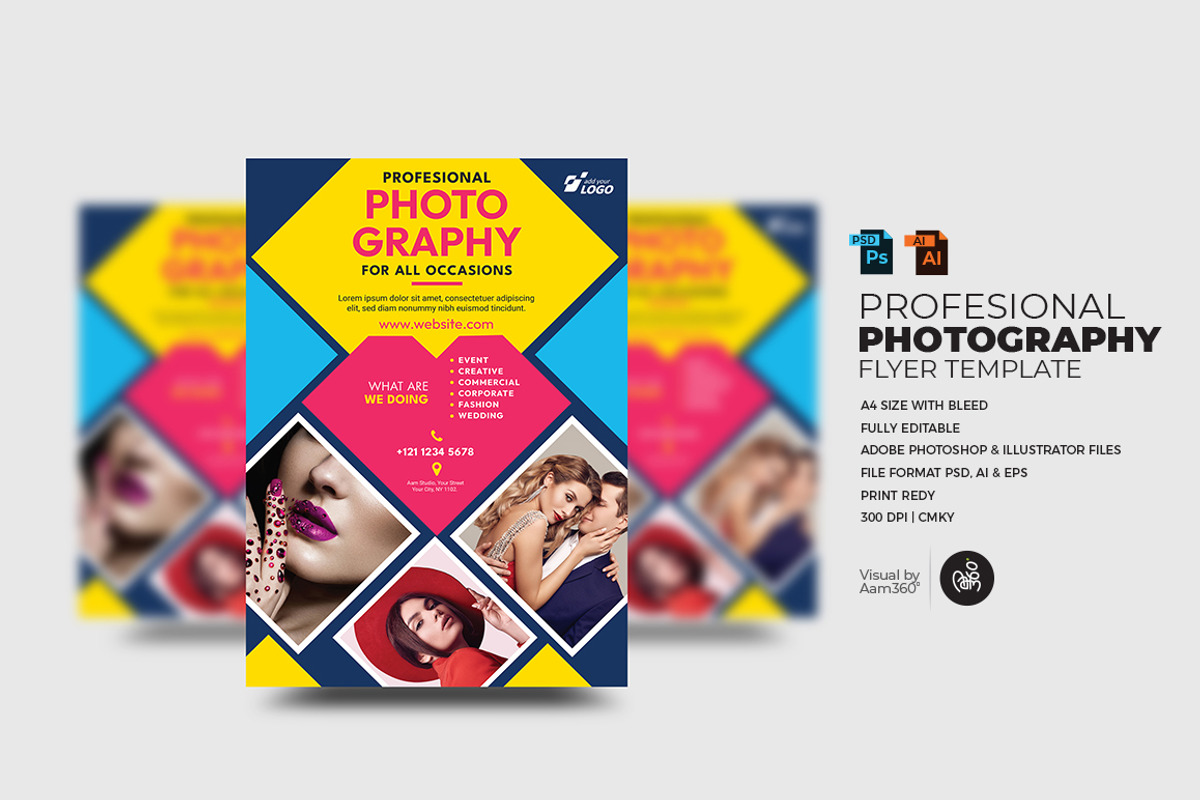 Creative Photography Flyer Template, a Flyer Template by Aam360 (Photo 1 of 3)