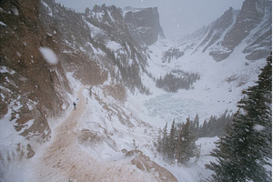 A winter hiker in the snowy, a Nature Photo by ZinetroN
