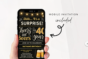 Surprise 40th Birthday Invitation, a Card Template by Shinehoon (Thumbnail 4 of 5)