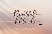 Beautiful Natural, a Script Font by Integritype Studio (Thumbnail 1 of 15)