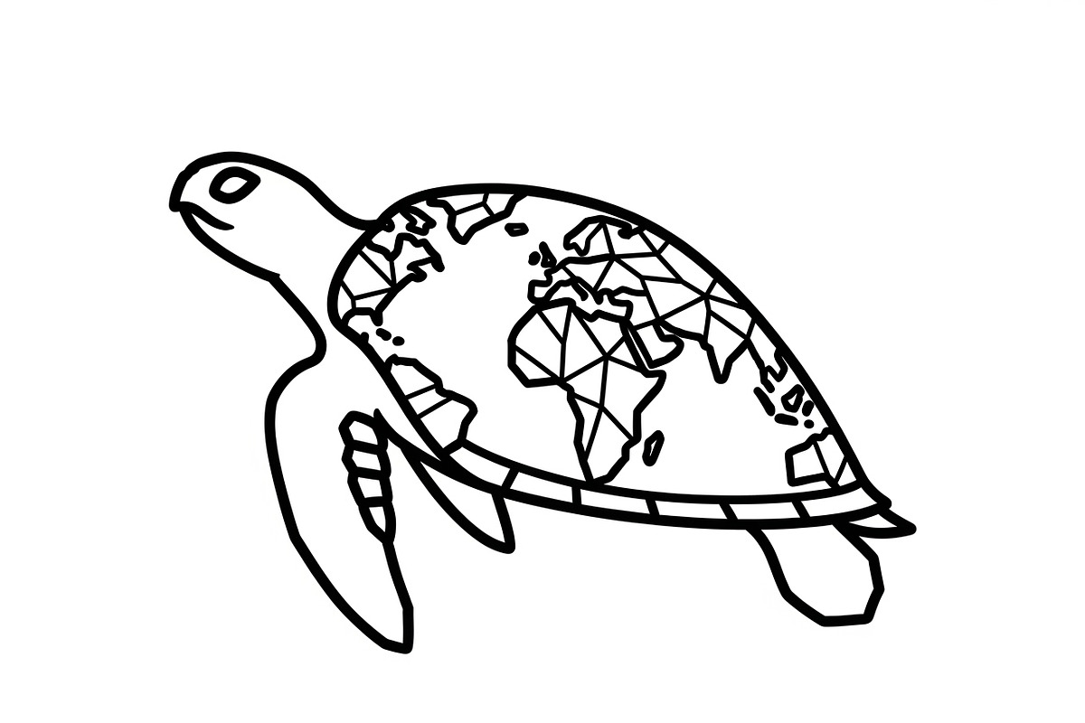 World Map Sea Turtle Bundle, an Illustration by Gaye Art (Photo 16 of 31)